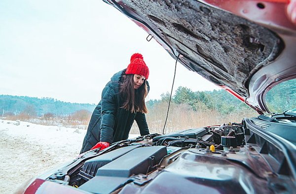 Panne de voiture en hiver
