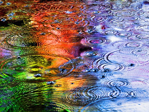 Pluie colorée